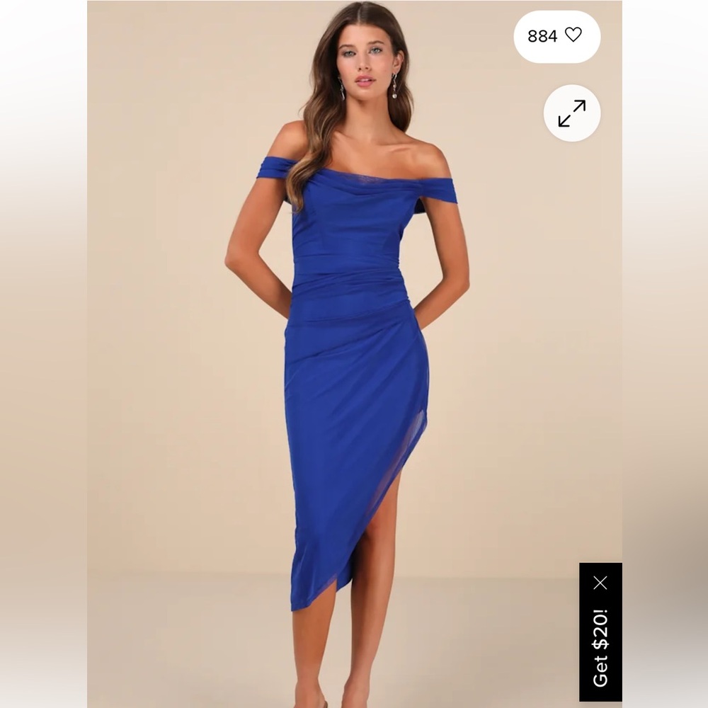 Lulu's Royal Blue Asymmetrical Dress